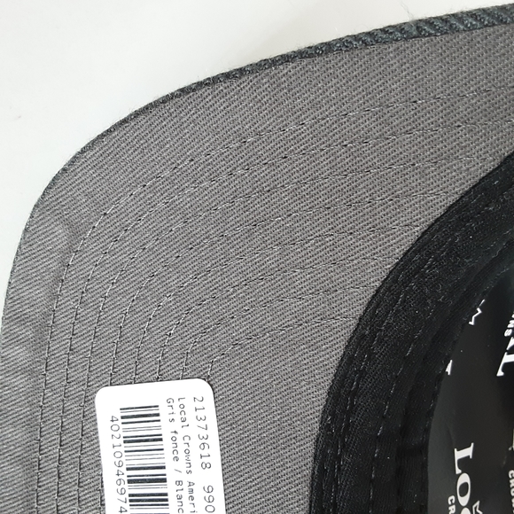 Local Crowns Americana Peace Sign Flag Fill Trucker Snapback Hat Cap Gray NWT - Picture 8 of 8